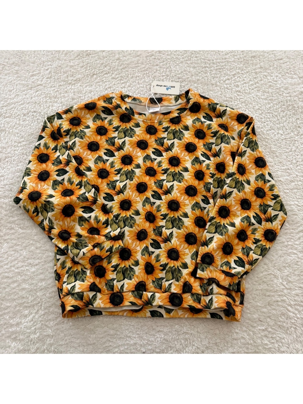8/9 Sunflower Comfy Crewneck Top NWT